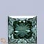 1.77 Ct. Fancy Vivid Green Princess Lab Grown Diamond