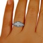 The Veerle Ring, smalltop view on a hand
