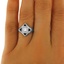 The Melissa Ring, smalltop view on a hand