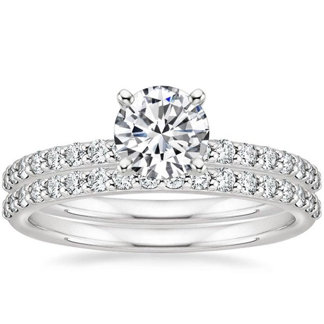 14K White Gold Petite Shared Prong Bridal Set (1/2 ct. tw.)