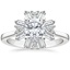 Platinum Ballerina Diamond Ring, smalltop view