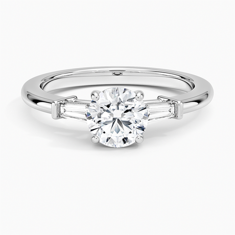 Platinum Symphony Tapered Baguette Three Stone Diamond Ring (1/5 ct. tw.)