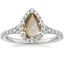 18K White Gold Joy Half Coverage Diamond Ring, smalltop view