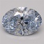 3.53 Ct. Fancy Intense Blue Oval Lab Grown Diamond