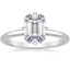 Platinum North Star Solitaire Ring, smalltop view