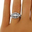 The Audrey Ring, smalltop view on a hand