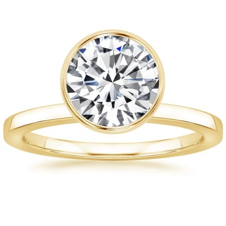 14K Yellow Gold Cielo Bezel Ring