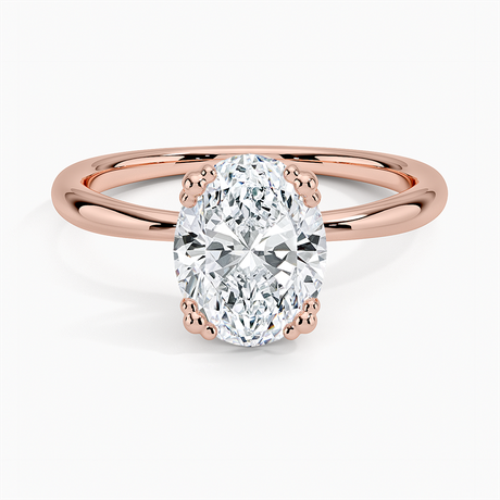 14K Rose Gold Freesia Triple-Prong Solitaire Ring