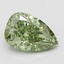 1.53 Ct. Fancy Vivid Green Pear Lab Grown Diamond