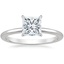 18K White Gold Petal 1.5mm Diamond Ring, smalltop view