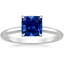 14K White Gold Elodie 1.8mm Solitaire Ring, smalltop view