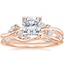 14K Rose Gold Arden Diamond Ring with Winding Willow Diamond Ring (1/8 ct. tw.)