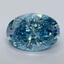 3.02 Ct. Fancy Vivid Blue Oval Lab Grown Diamond