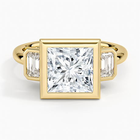 Rhiannon Bezel Three Stone Diamond Ring