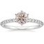 18K White Gold Six Prong Petite Shared Prong Diamond Ring (1/5 ct. tw.), smalltop view