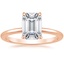 14K Rose Gold Audrey Perfect Fit 1.4mm Solitaire Ring, smalltop view