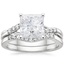 18KW Moissanite Chamise Diamond Bridal Set, smalltop view