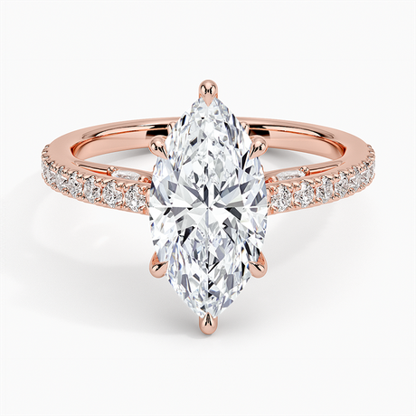 14K Rose Gold Secret Garden Adorned Gallery Diamond Ring (1/2 ct. tw.)