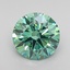 1.01 Ct. Fancy Vivid Green Round Lab Grown Diamond
