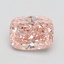 1.58 Ct. Fancy Intense Brownish Pink Cushion Lab Grown Diamond