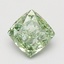 1.55 Ct. Fancy Vivid Green Cushion Lab Grown Diamond