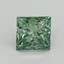 1.05 Ct. Fancy Vivid Pacific Green Princess Lab Grown Diamond