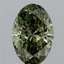 2.04 Ct. Fancy Vivid Green Oval Lab Grown Diamond