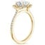 18K Yellow Gold Reina Halo Diamond Ring, smallside view