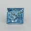 1.50 Ct. Fancy Vivid Blue Princess Lab Grown Diamond