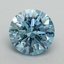 3.14 Ct. Fancy Vivid Blue Round Lab Grown Diamond