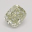 0.91 Ct. Fancy Light Grayish Greenish Yellow Cushion Diamond