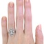 The Ozella Ring, smallzoomed in top view on a hand