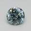 0.43 Ct. Fancy Intense Greenish Blue Round Lab Grown Diamond