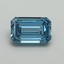 1.00 Ct. Fancy Vivid Blue Emerald Lab Grown Diamond