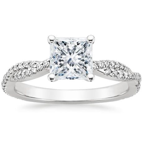 18K White Gold Petite Luxe Twisted Vine Bridal Set (1/2 ct. tw.)