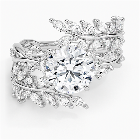 18K White Gold Secret Garden Wrap Diamond Ring