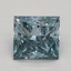 2.06 Ct. Fancy Intense Greenish Blue Princess Lab Grown Diamond