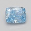 2.11 Ct. Fancy Vivid Blue Cushion Lab Grown Diamond