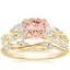 18K Yellow Gold Secret Garden Diamond Ring (1/2 ct. tw.) with Winding Willow Diamond Ring (1/8 ct. tw.)