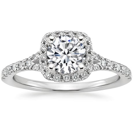 18K White Gold Joy Diamond Ring (1/3 ct. tw.) with Bliss Diamond Ring (1/5 ct. tw.)
