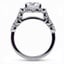 Scalloped Edge Halo Ring, smallside view