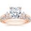 14K Rose Gold Three Stone Floating Diamond Ring with Sienna Diamond Ring (1/2 ct. tw.)