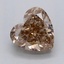 0.79 Ct. Very Light  Brown Heart Lab Grown Diamond