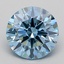 1.54 Ct. Fancy Vivid Blue Round Lab Grown Diamond