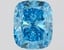 2.21 Ct. Fancy Vivid  Blue Cushion Lab Grown Diamond