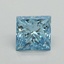 0.91 Ct. Fancy Vivid Blue Princess Lab Grown Diamond