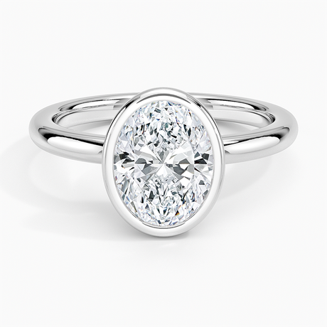 18K White Gold Julietta Bezel Solitaire Ring
