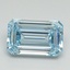 1.12 Ct. Fancy Intense Blue Emerald Lab Grown Diamond