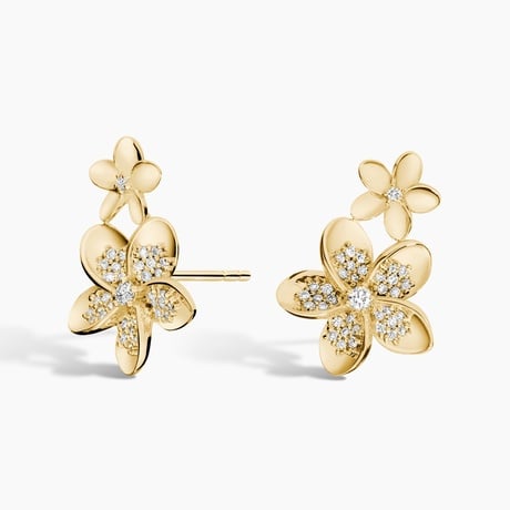 Plumeria Lab Diamond Climber Earrings (1/4 ct. tw.)