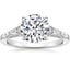18K White Gold Valentina Diamond Ring, smalltop view